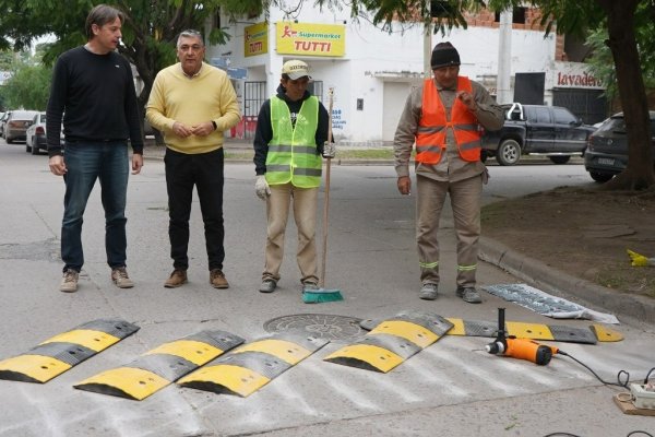 Nediani lleva adelante la colocación de reductores de velocidad Nuevo