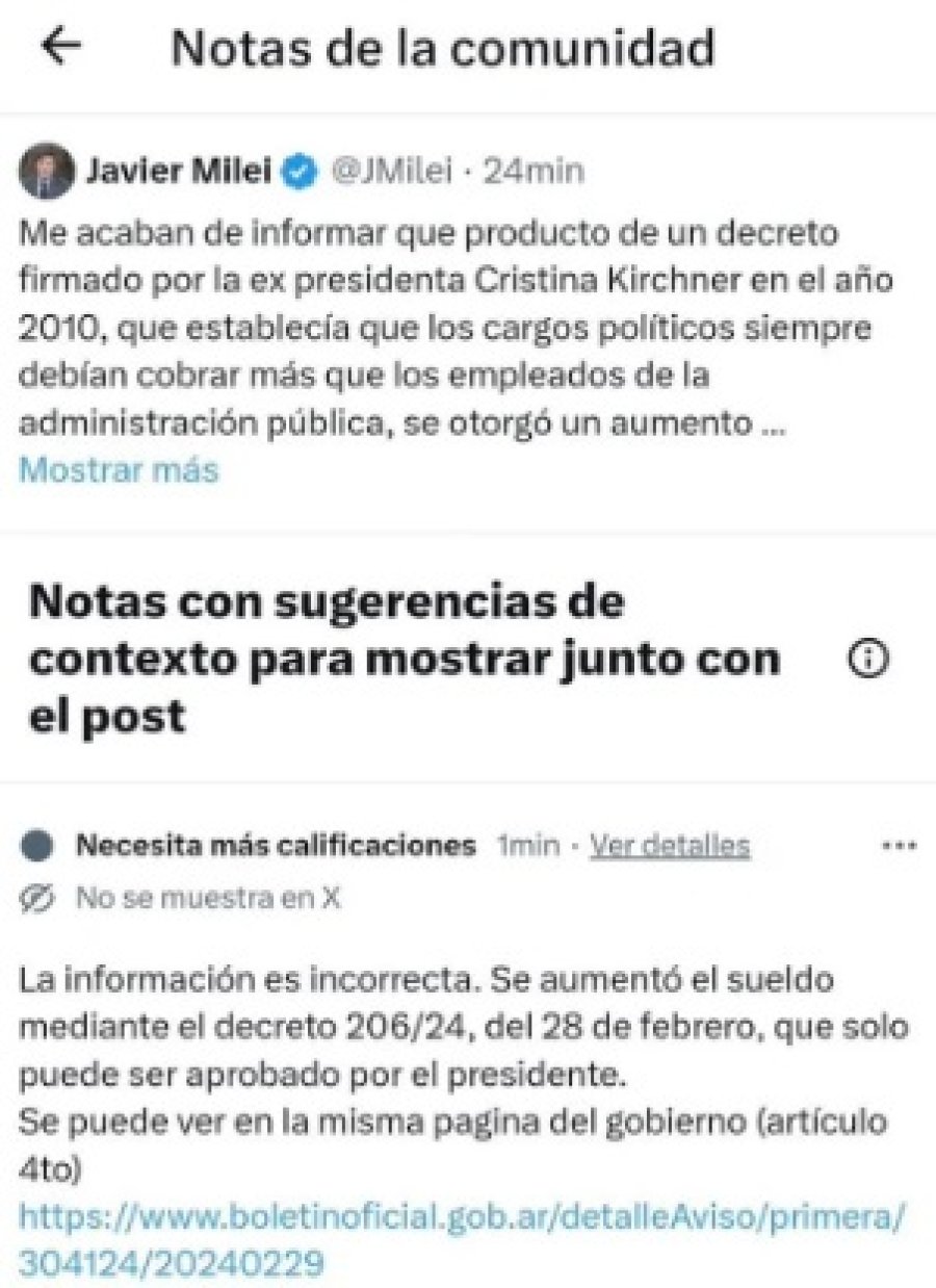 La advertencia de X a sus usuarios.