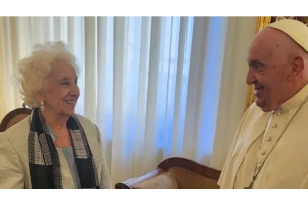Estela de Carlotto visitó al papa Francisco en el Vaticano