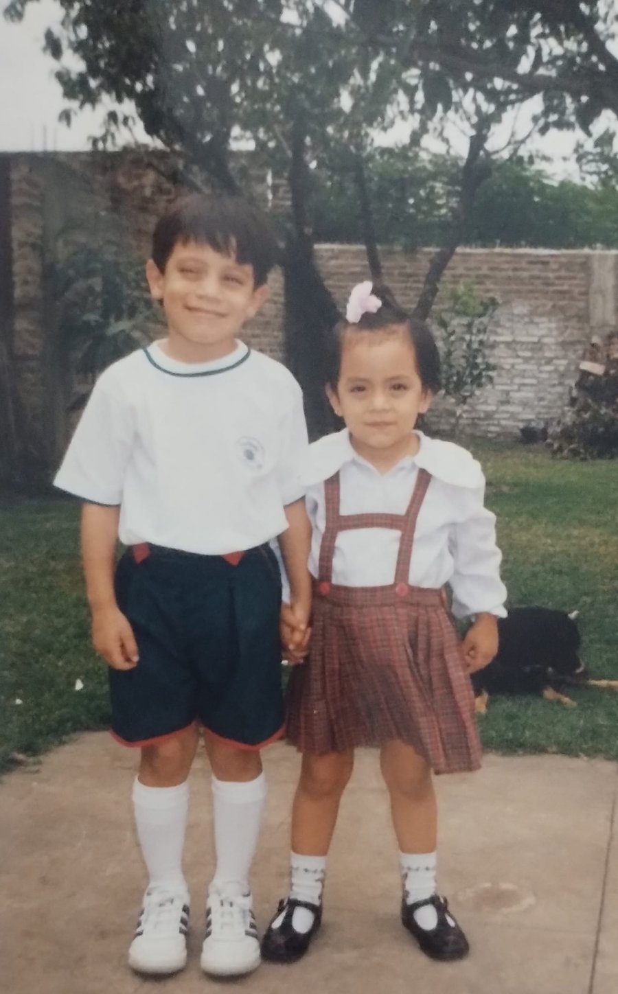 La foto fue posteada por su hermana en las redes sociales.