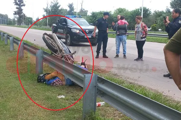 Terrible accidente en la autopista: una mujer sufrió múltiples lesiones