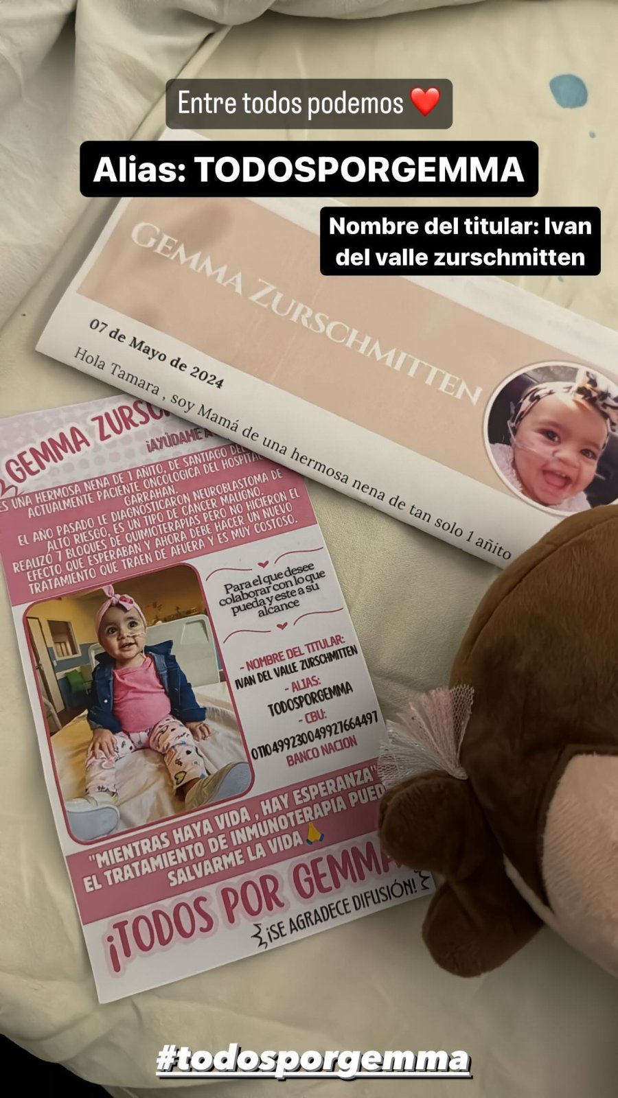 La historia de Instagram de L-Gante.