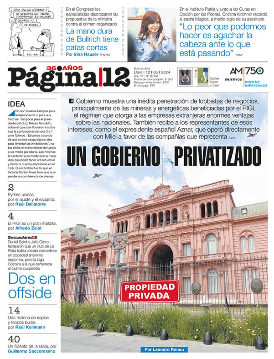 Tapa del suplemento papel