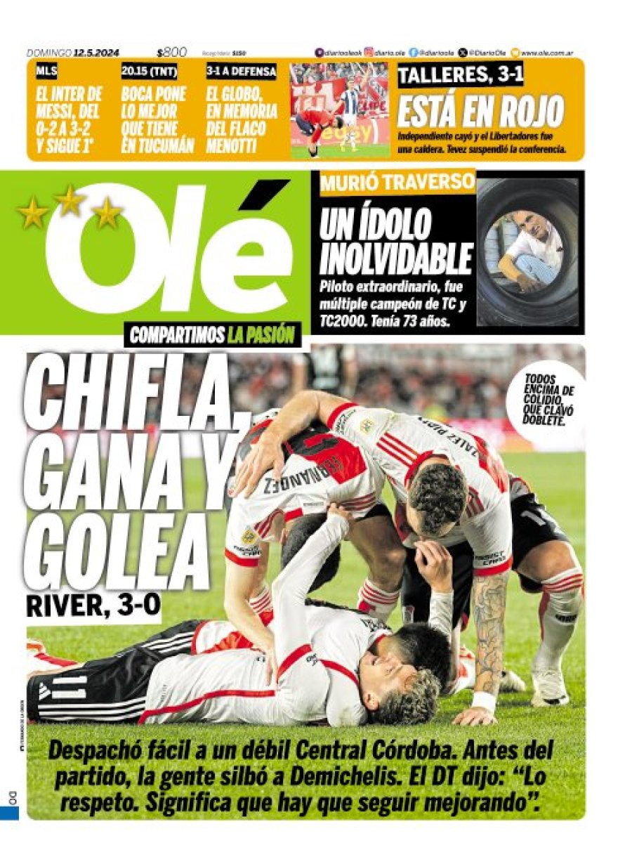 Tapa del suplemento papel