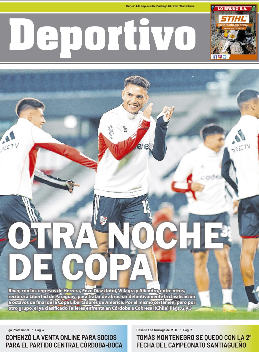 Tapa del suplemento papel