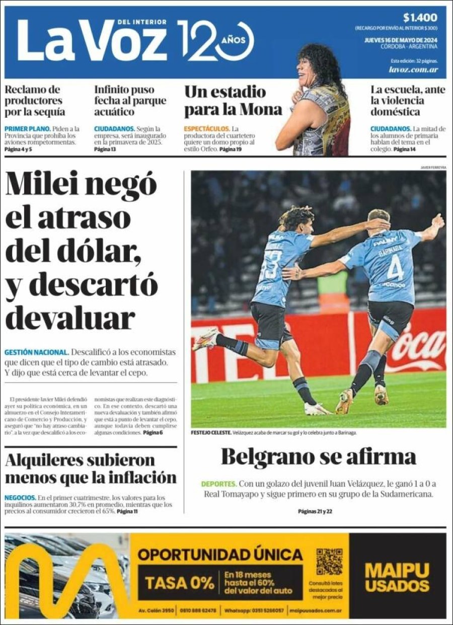 Tapa del suplemento papel