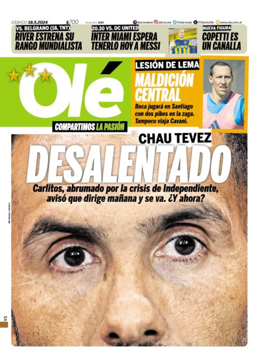 Tapa del suplemento papel