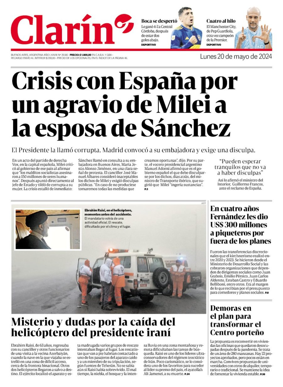 Tapa del suplemento papel