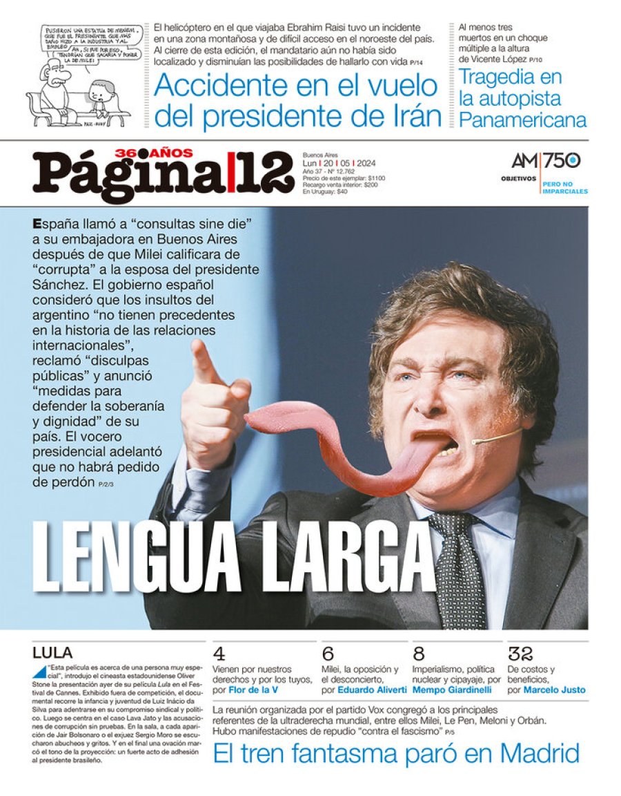 Tapa del suplemento papel