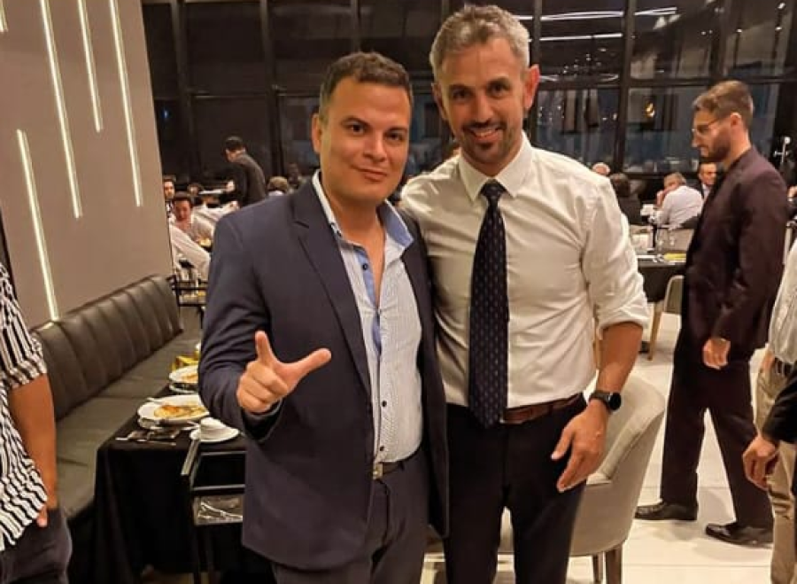 Molina, Con Mart&iacute;n Menem, presidente de la C&aacute;mara de Diputados de la Naci&oacute;n.