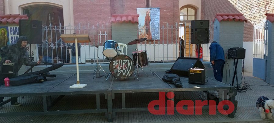 Momentos antes de comenzar el show.