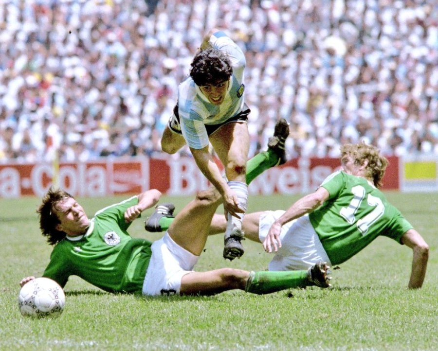 Contra Alemania en la final de 1986.