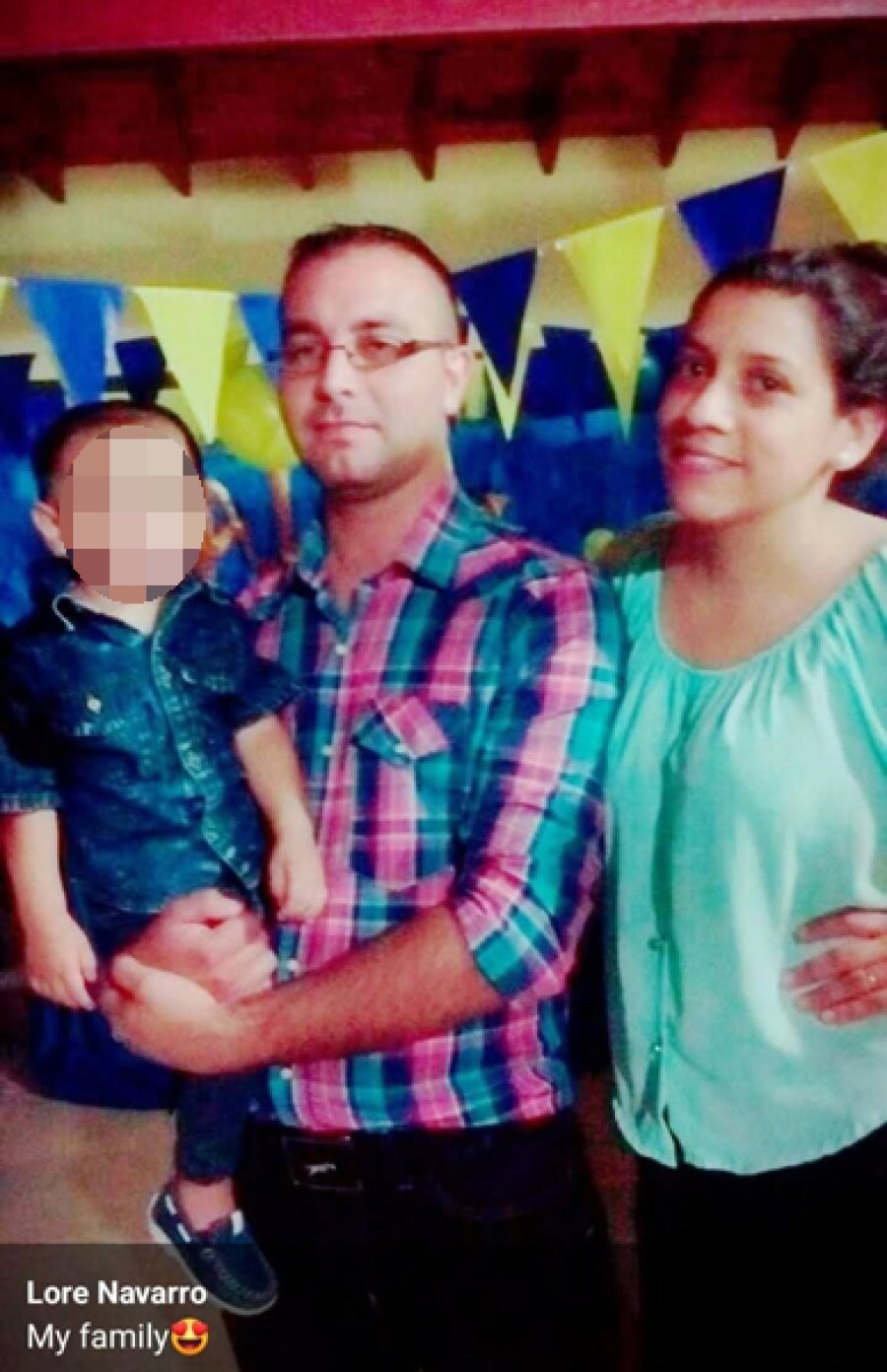 David Abalos, Lorena Navarro y uno de los hijos de la ex pareja.