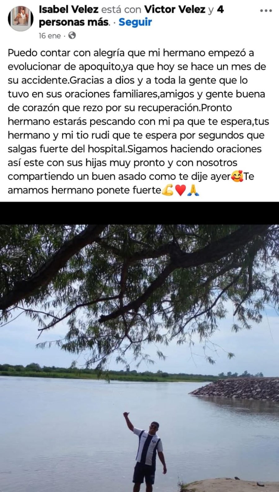 A un mes del accidente, su hermana manten&iacute;a las esperanzas de que saliera adelante.