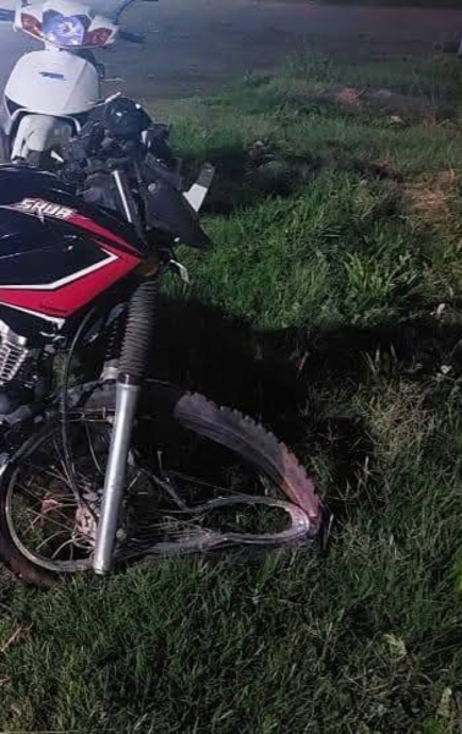 As&iacute; qued&oacute; la rueda delantera de Motomel Skua.