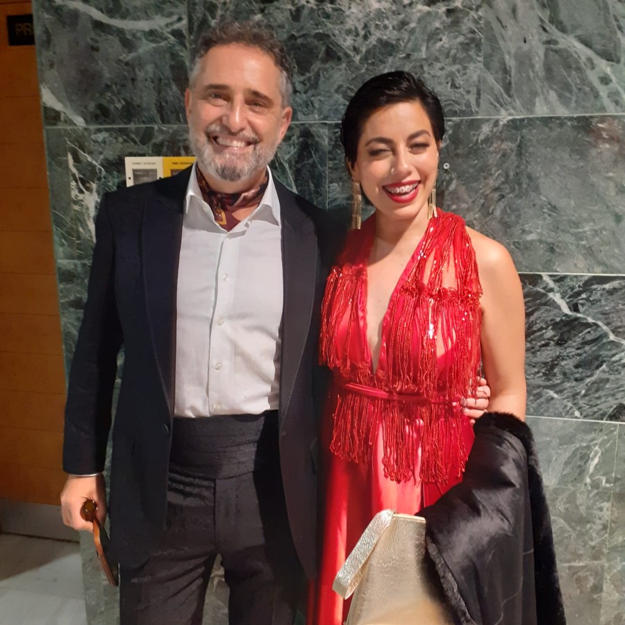 Junto al cantautor Jorge Drexler.