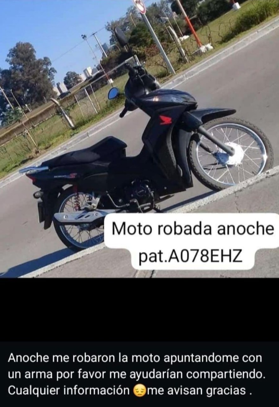 Solicitud de ayuda en redes sociales por parte de la v&iacute;ctima del robo.