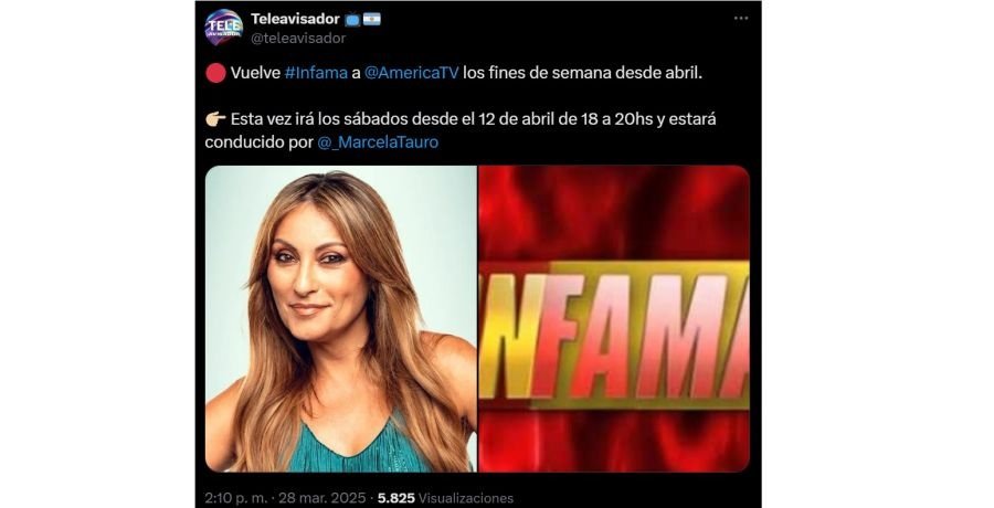 Marcela Tauro conducir&aacute; infama