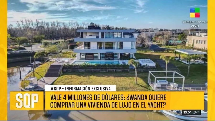 La fachada de la casa que Wanda tiene en vista