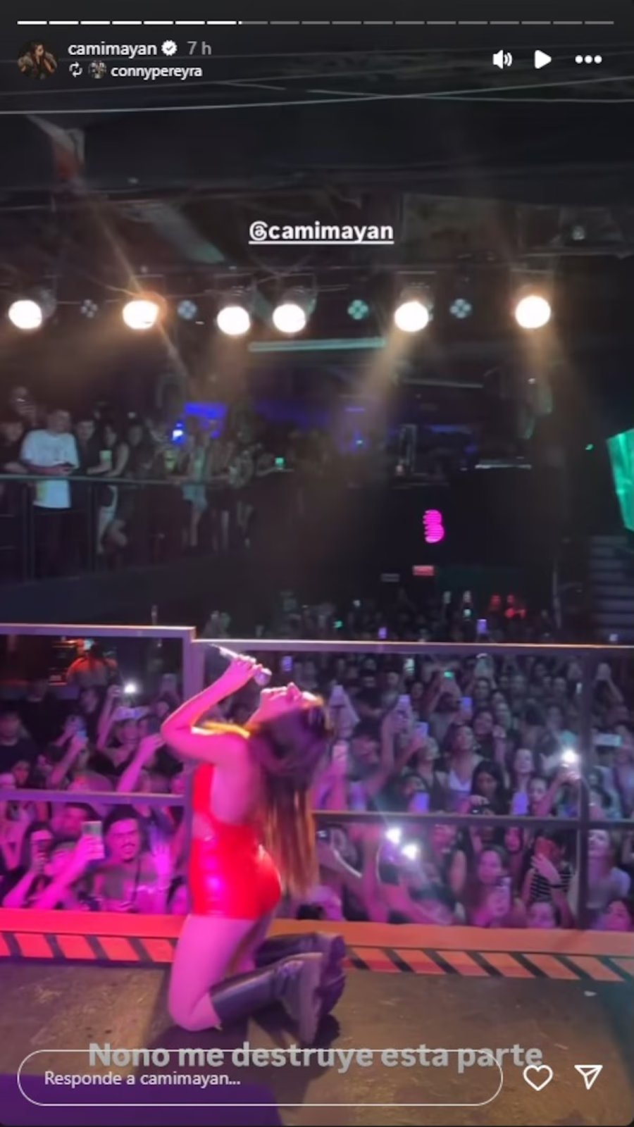El público cant&oacute; a coro con Camila