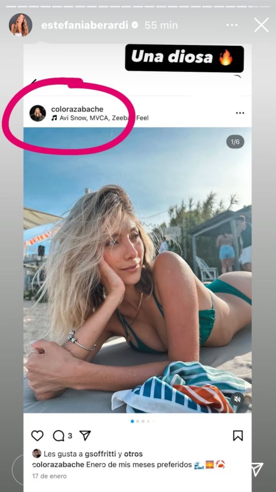 Nathalia Rodr&iacute;guez, el nuevo amor de Gast&oacute;n Soffritti (Foto: captura de Instagram de Estefi Berardi)