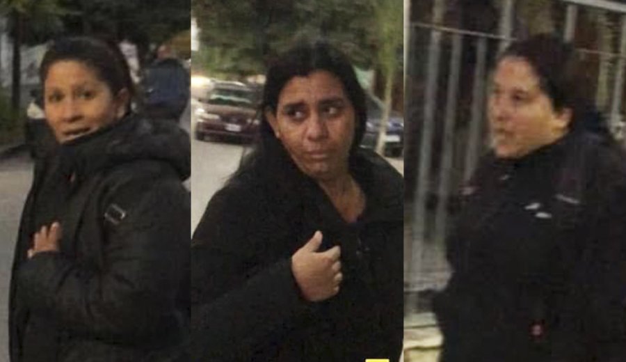 De izq a der: la que miraba remeras, la que acompa&ntilde;aba al menor y la que permanec&iacute;a dentro del cambiador.