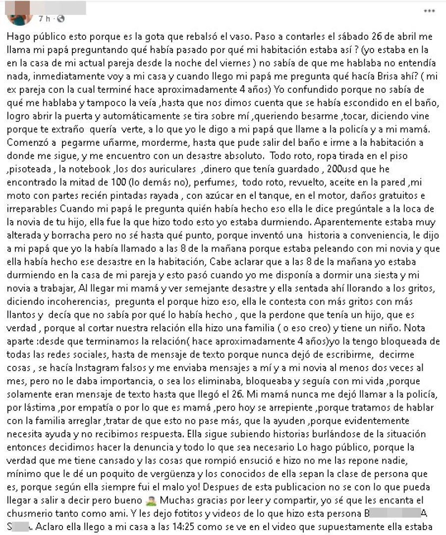 <b>Captura del posteo.</b>
