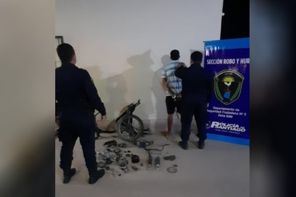 Detienen a un hombre y recuperan motopartes robadas en La Banda
