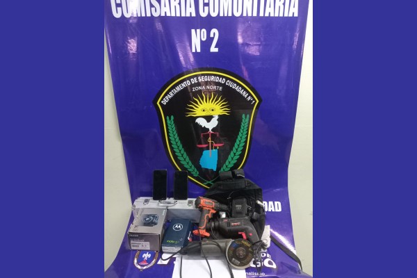 La Policía aprehendió a un sujeto por robo y recuperó todos los elementos sustraídos