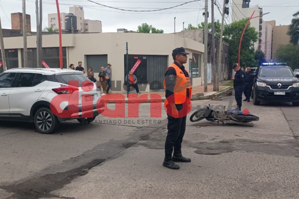 Un motociclista resultó herido en un accidente de tránsito