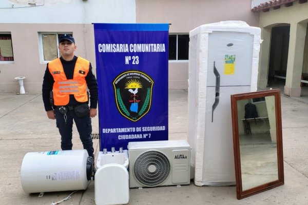 Recuperan electrodomésticos robados ocultos en una zona montuosa de Frías