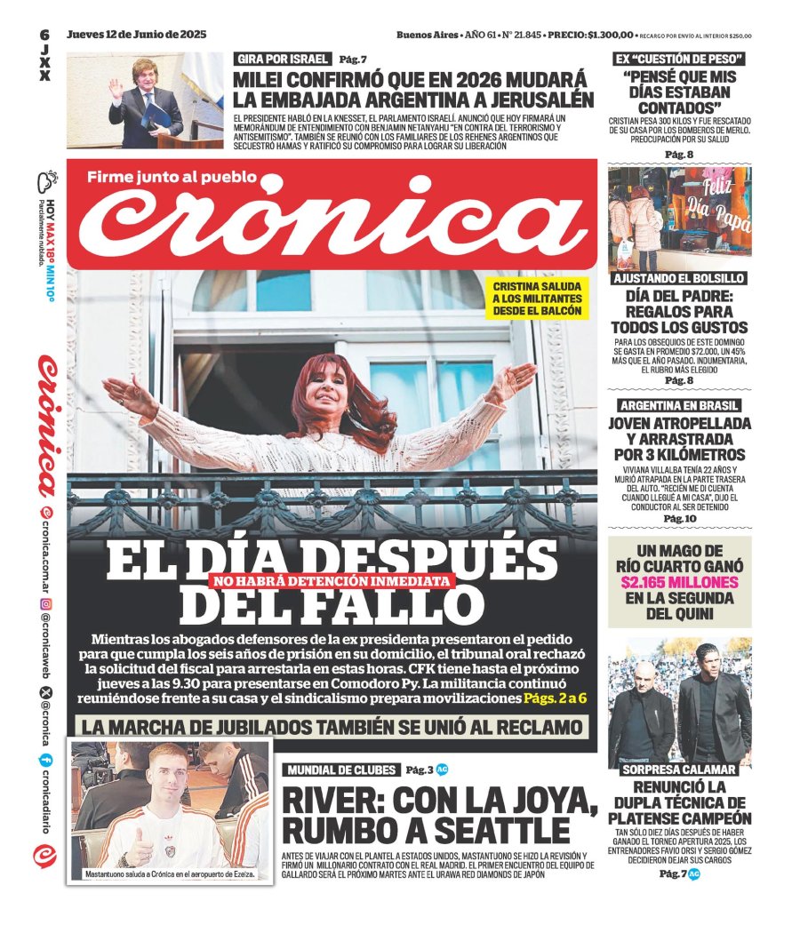 Tapa del suplemento papel