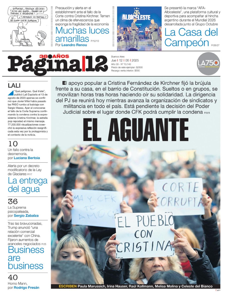 Tapa del suplemento papel