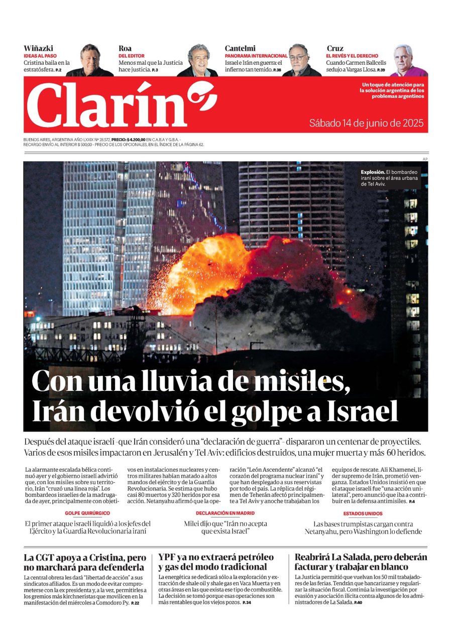 Tapa del suplemento papel