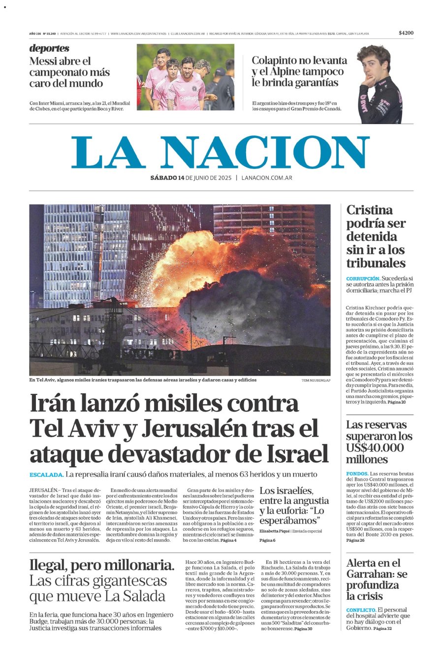 Tapa del suplemento papel
