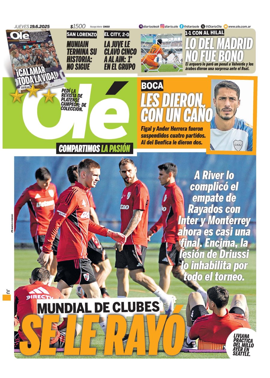 Tapa del suplemento papel