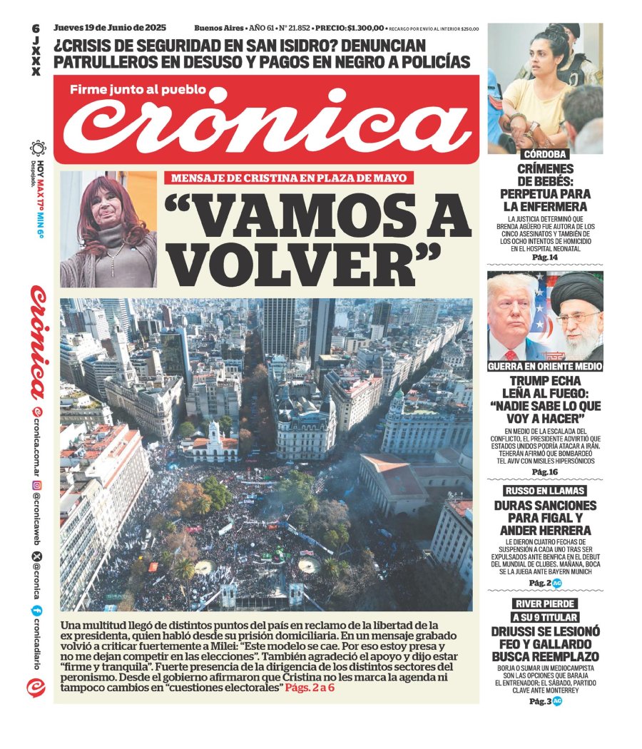 Tapa del suplemento papel