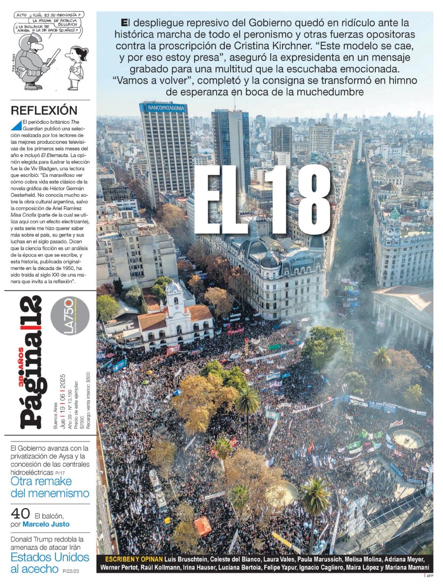 Tapa del suplemento papel