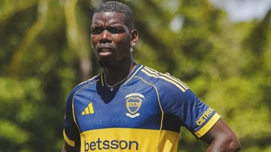 Pogba jug&oacute; un partido con la camiseta de Boca en EEUU.