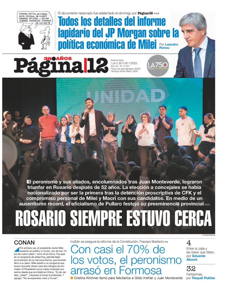 Tapa del suplemento papel