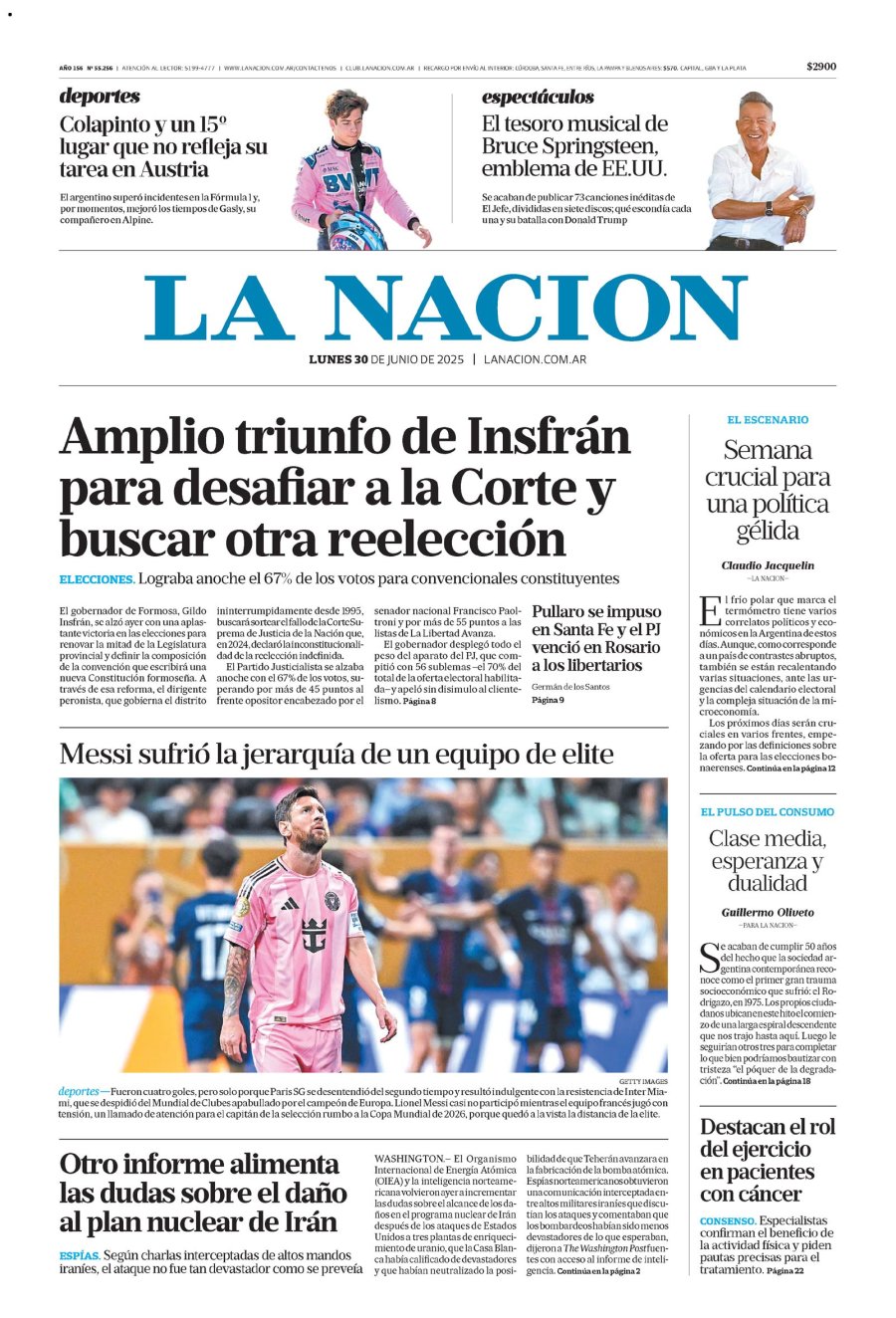 Tapa del suplemento papel
