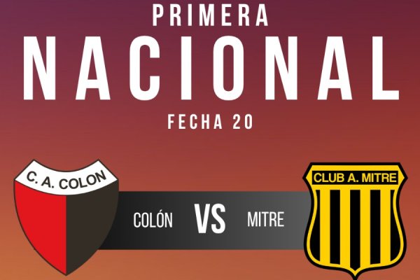 En vivo, por LV11: Club Atlético Colón enfrenta a Mitre en la B Nacional