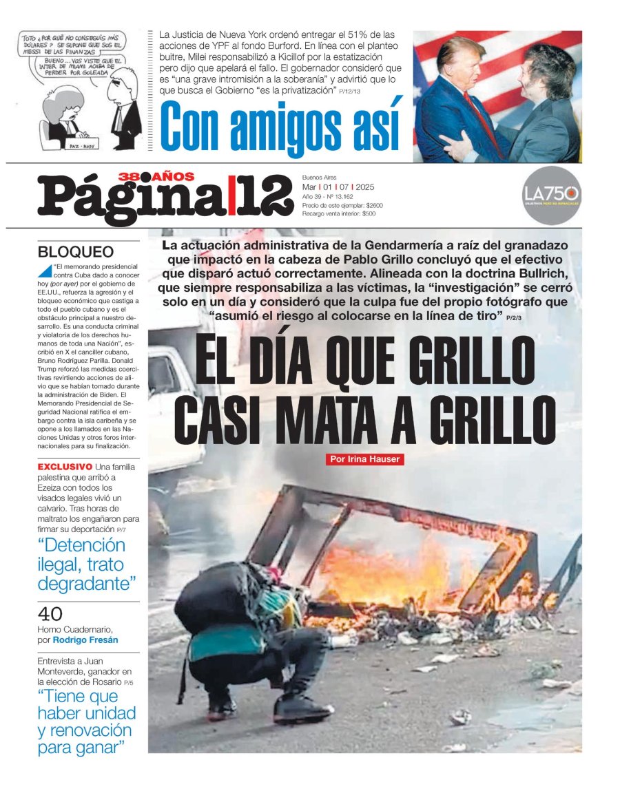 Tapa del suplemento papel