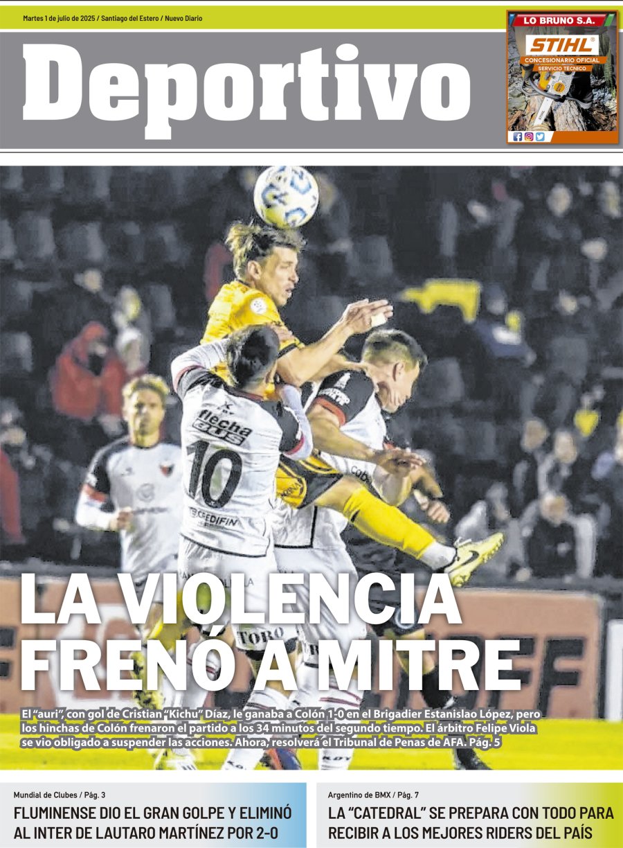 Tapa del suplemento papel