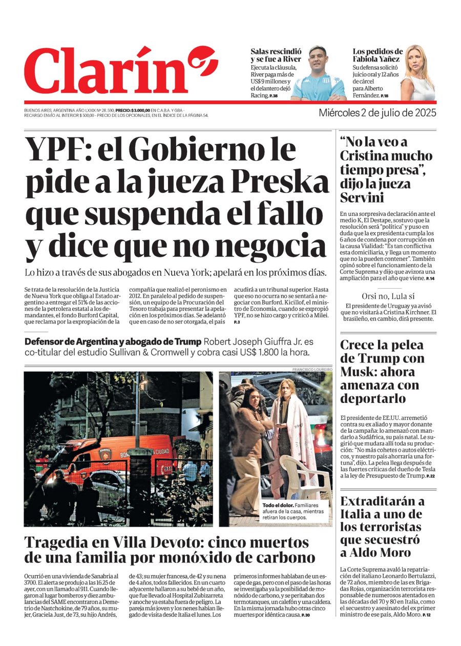 Tapa del suplemento papel