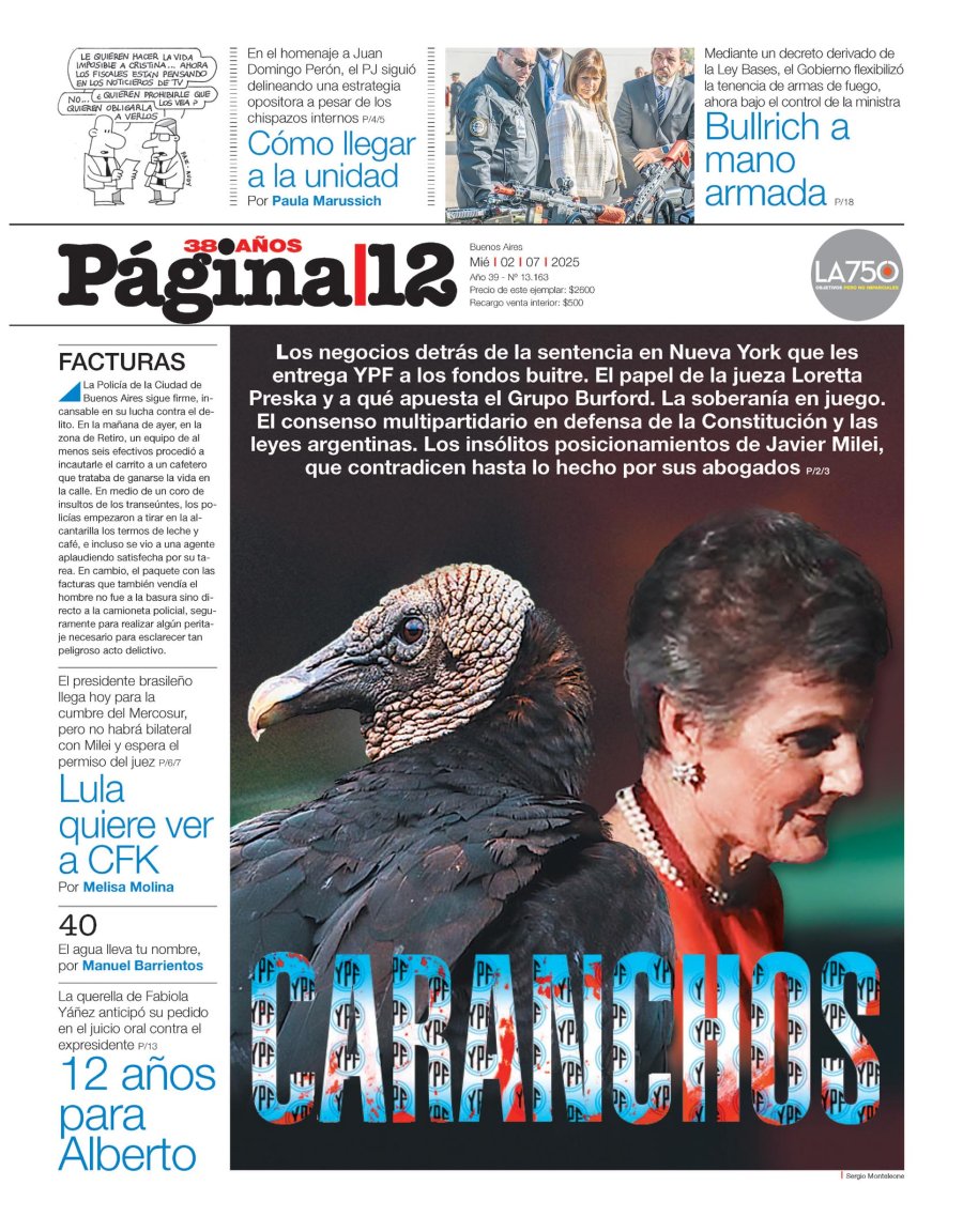Tapa del suplemento papel
