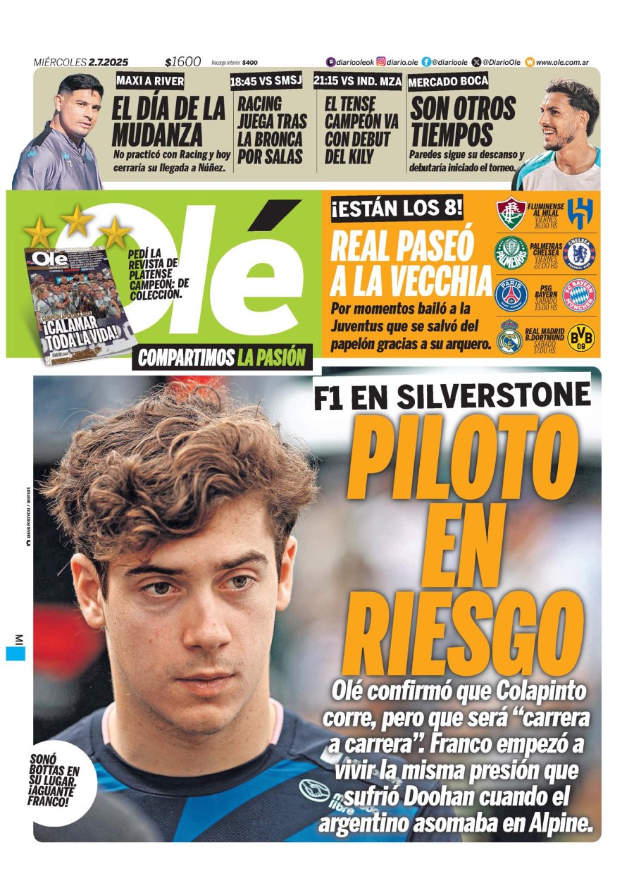 Tapa del suplemento papel