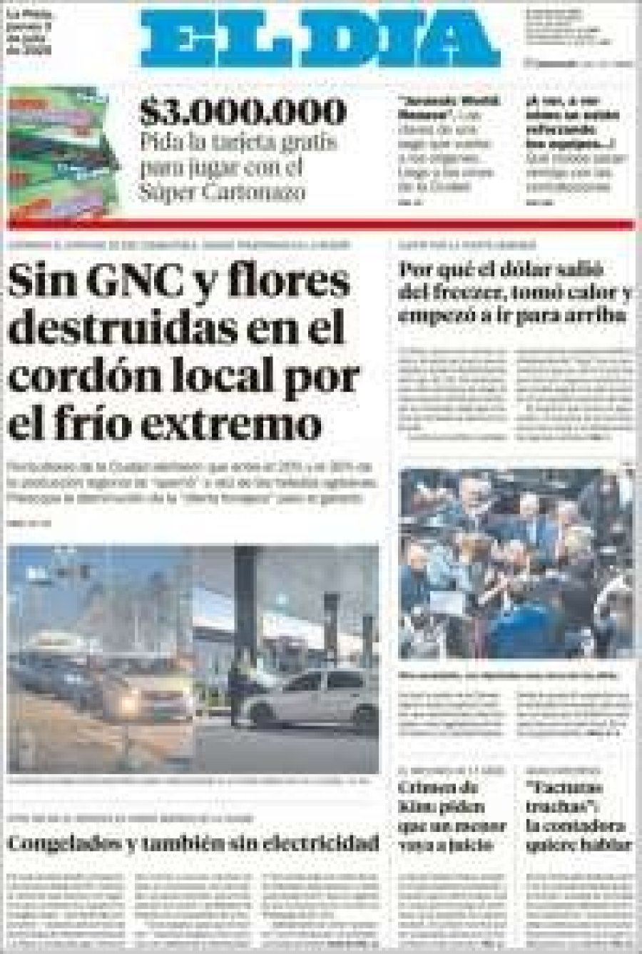 Tapa del suplemento papel