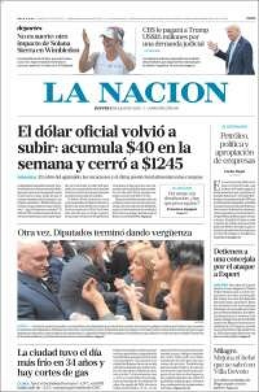 Tapa del suplemento papel
