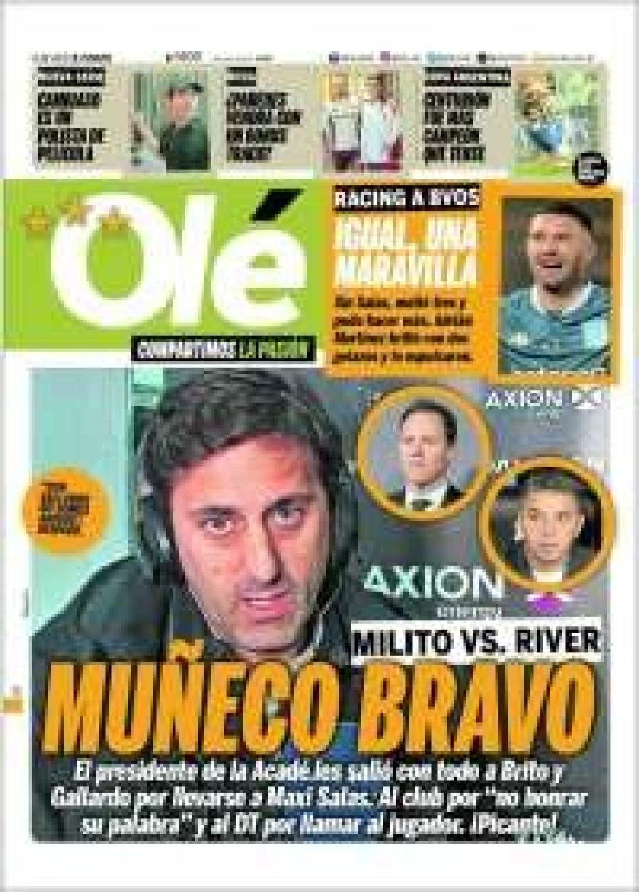Tapa del suplemento papel